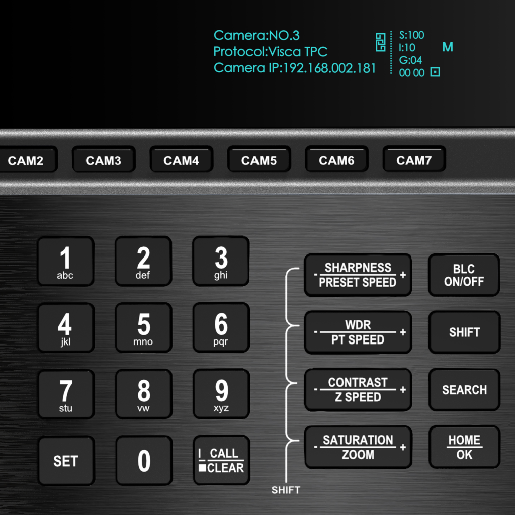 Telycam PTZ Controller - number key Section