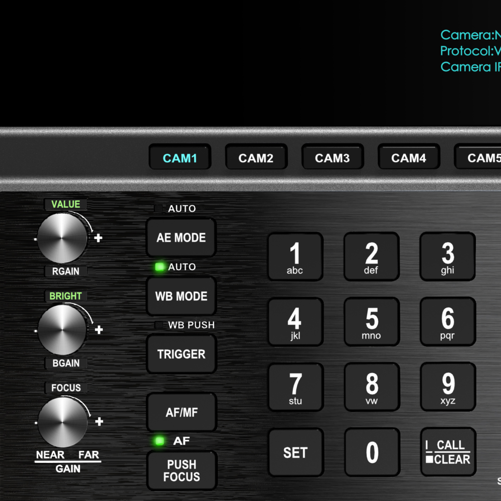 Telycam PTZ Controller - Image Parameter Section